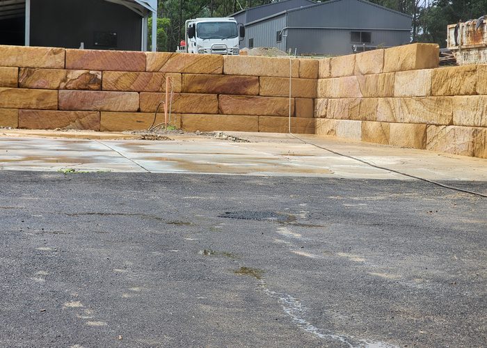 Sandstone retaining wall project
