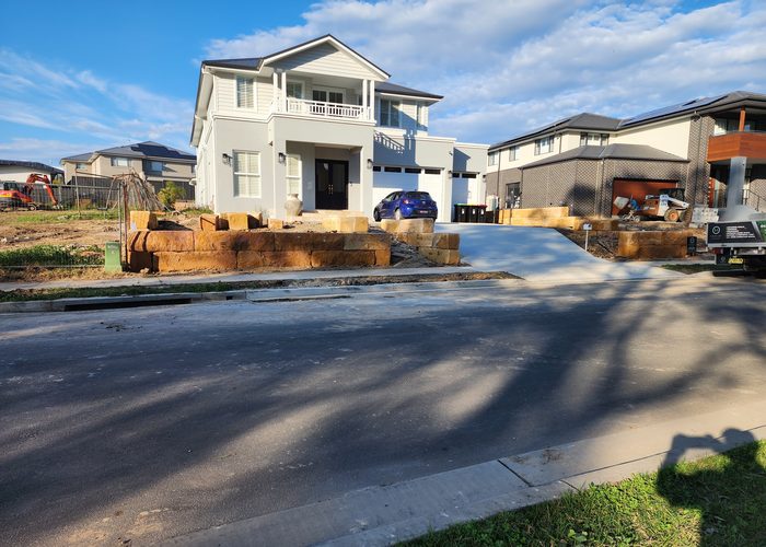 Sandstone retaining wall project